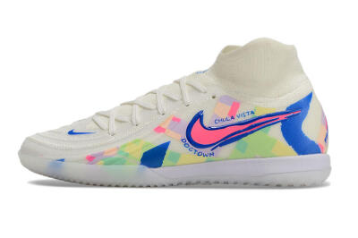 Men's Nike Phantom Luna Elite NU IC Football Shoes - Beige/Blue/Yellow/Pink