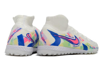 Men's Nike Phantom Luna Elite NU TF Football Shoes - Beige/Blue/Yellow/Pink