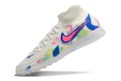 Men's Nike Phantom Luna Elite NU TF Football Shoes - Beige/Blue/Yellow/Pink