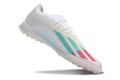 Men's Adidas X Crazyfast.1 TF Football Shoes - White/Red/Jade
