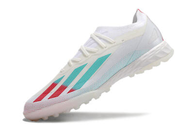 Men's Adidas X Crazyfast.1 TF Football Shoes - White/Red/Jade