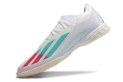 Men's Adidas X Crazyfast.1 IC Football Shoes - White/Red/Jade