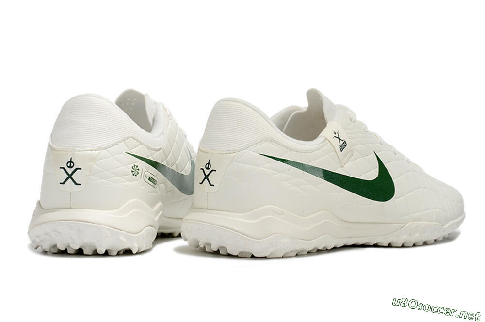 Men's Nike Tiempo Legend 10 Academy TF Football Shoes - White/Green 6