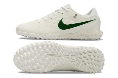 Men's Nike Tiempo Legend 10 Academy TF Football Shoes - White/Green