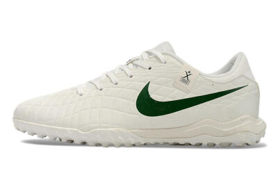 Men's Nike Tiempo Legend 10 Academy TF Football Shoes - White/Green