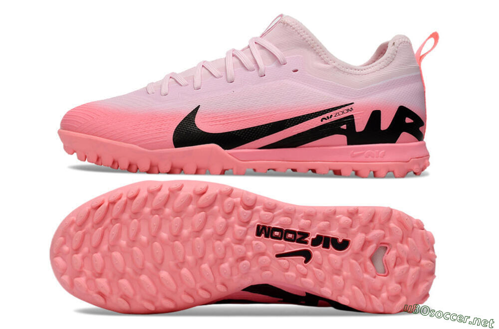 Men's Nike Air Zoom Mercurial Vapor 15 Pro TF Football Shoes - Pink/Black 1