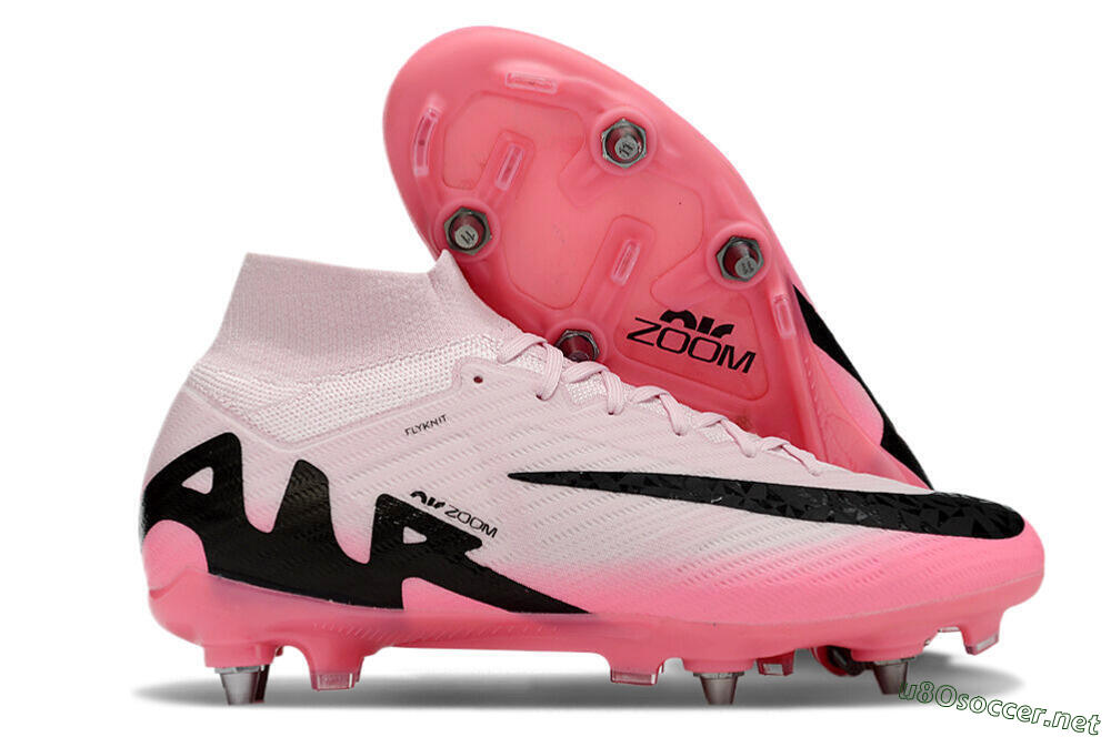 Men's Nike Air Zoom Mercurial Superfly 9 Elite SG Football Boots - Pink/Black 2