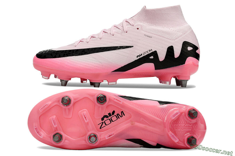 Men's Nike Air Zoom Mercurial Superfly 9 Elite SG Football Boots - Pink/Black 1