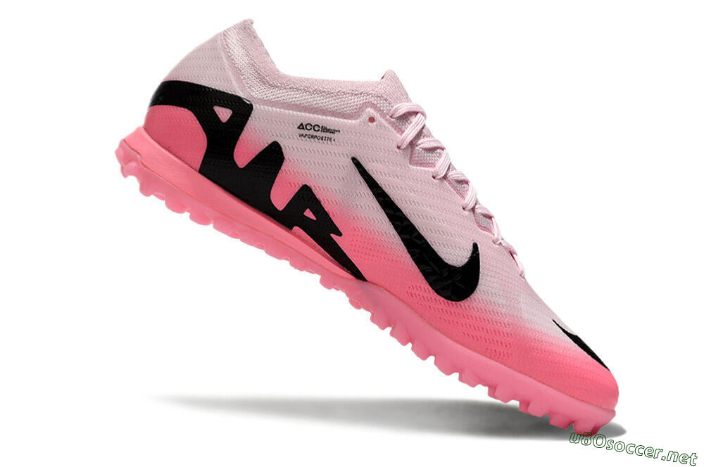 Men's Nike Air Zoom Mercurial Vapor 15 Elite TF Football Shoes - Pink/Black 4