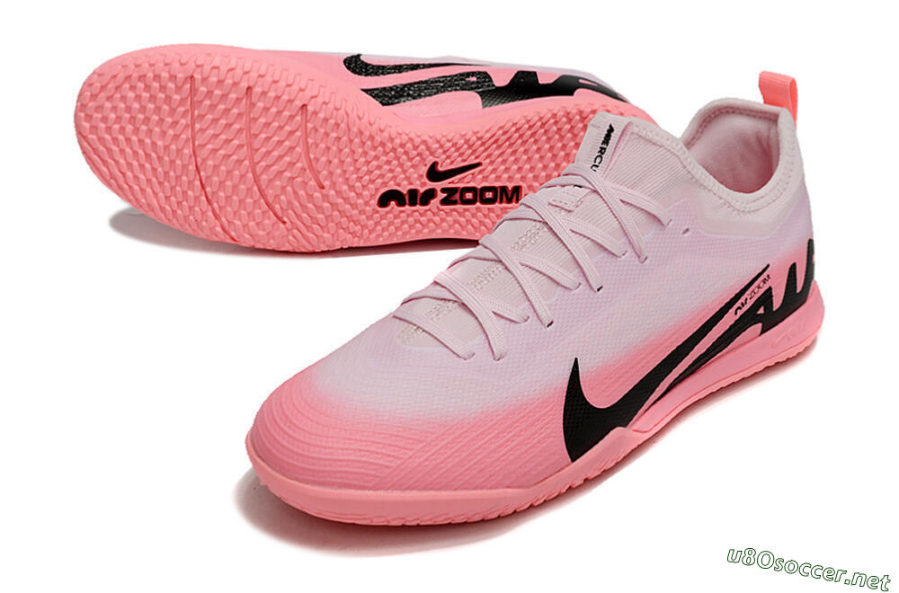 Men's Nike Air Zoom Mercurial Vapor 15 Pro IC Football Shoes - Pink/Black 3
