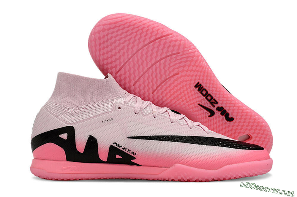 Men's Nike Air Zoom Mercurial Superfly 9 Elite IC Football Shoes - Pink/Black 2