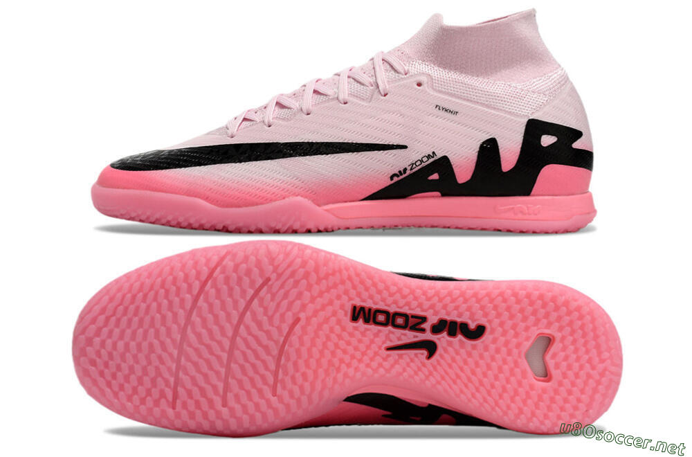 Men's Nike Air Zoom Mercurial Superfly 9 Elite IC Football Shoes - Pink/Black 1