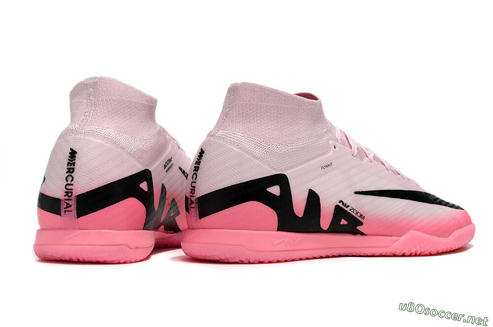 Men's Nike Air Zoom Mercurial Superfly 9 Elite IC Football Shoes - Pink/Black 6