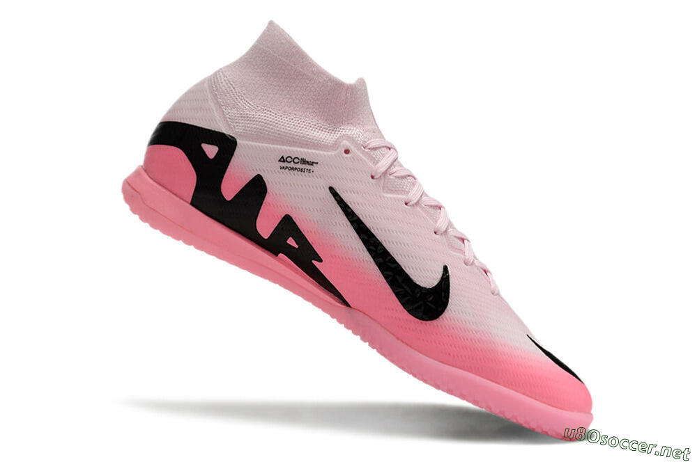 Men's Nike Air Zoom Mercurial Superfly 9 Elite IC Football Shoes - Pink/Black 4