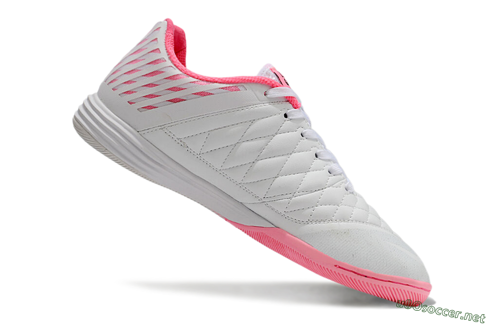 Men's Nike Lunar Gato 2 IC Football Shoes - White/Pink/Black 4