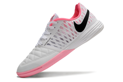 Men's Nike Lunar Gato 2 IC Football Shoes - White/Pink/Black