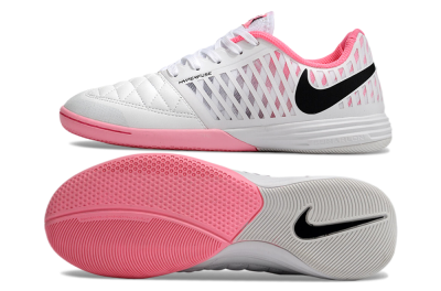 Men's Nike Lunar Gato 2 IC Football Shoes - White/Pink/Black