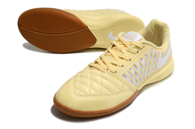 Men's Nike Lunar Gato 2 IC Football Shoes - Yellow/White/Brown