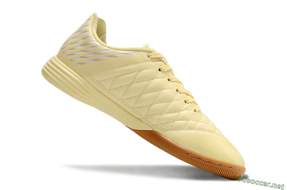 Men's Nike Lunar Gato 2 IC Football Shoes - Yellow/White/Brown 4