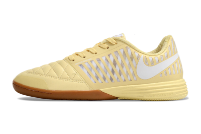 Men's Nike Lunar Gato 2 IC Football Shoes - Yellow/White/Brown