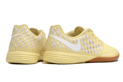 Men's Nike Lunar Gato 2 IC Football Shoes - Yellow/White/Brown
