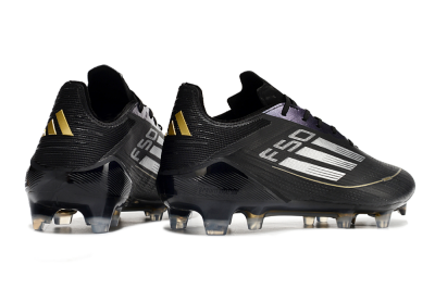 Men's Adidas F50 Adizero FG Football Boots - Black/Gold/Silver