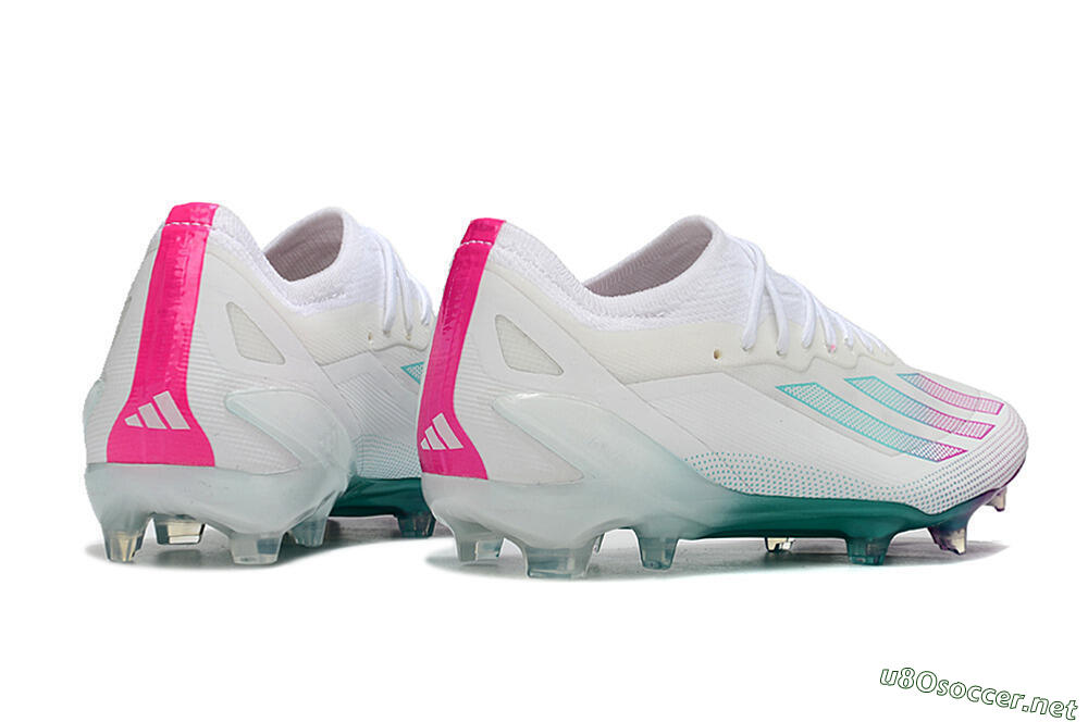 Men's Adidas X23 crazyfast.1 Messi FG Football Boots - White/Pink/Green 6