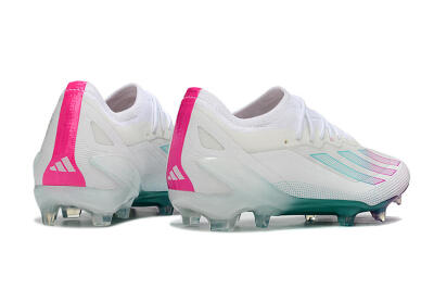 Men's Adidas X23 crazyfast.1 Messi FG Football Boots - White/Pink/Green