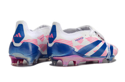 Men's Adidas Predator Elite Foldover Tongue FG Football Boots - White/Pink/Blue