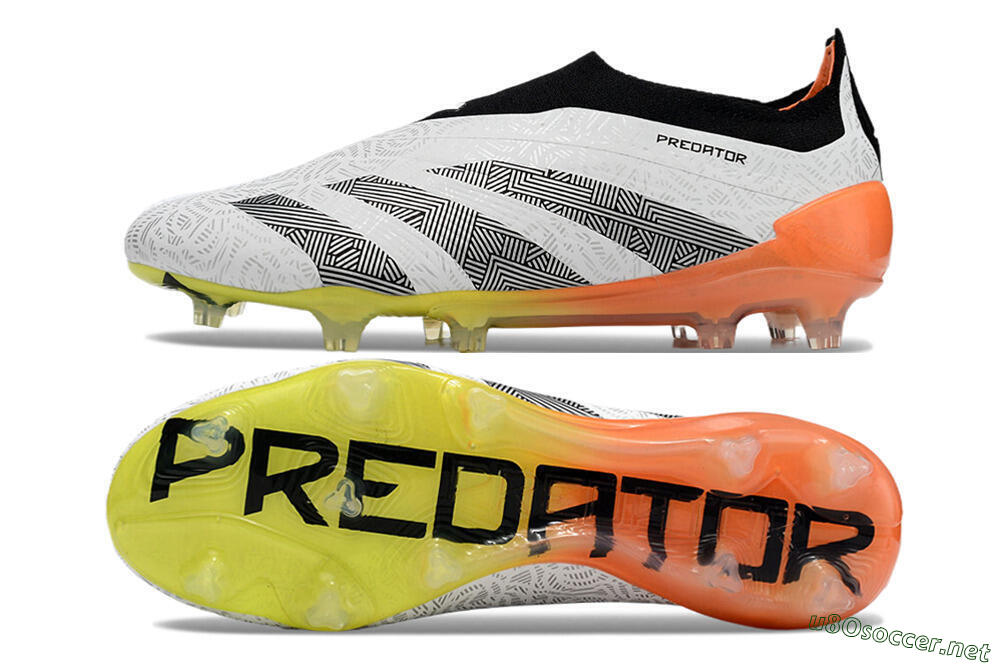 Men's Adidas Predator Accuracy+ FG Football Boots - White/Black/Orange 1