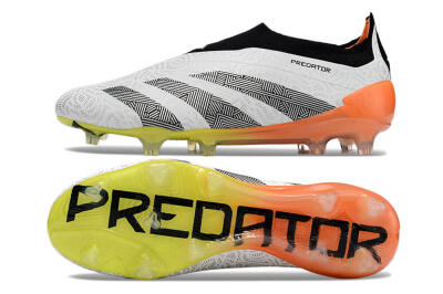 Men's Adidas Predator Accuracy+ FG Football Boots - White/Black/Orange