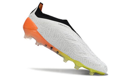 Men's Adidas Predator Accuracy+ FG Football Boots - White/Black/Orange