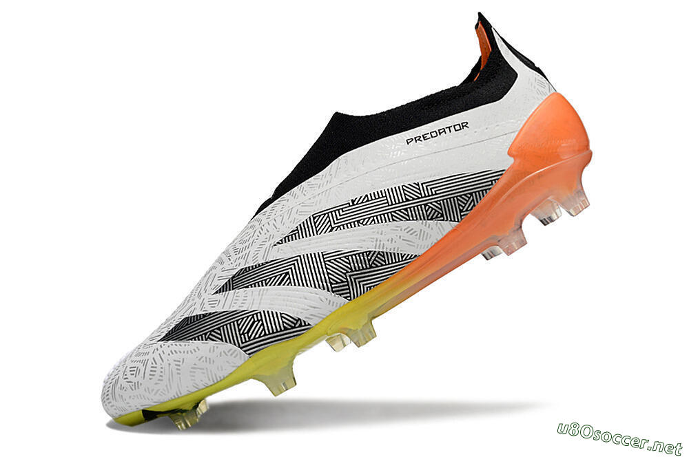 Men's Adidas Predator Accuracy+ FG Football Boots - White/Black/Orange 5
