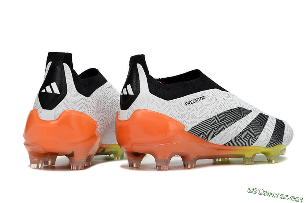 Men's Adidas Predator Accuracy+ FG Football Boots - White/Black/Orange 6