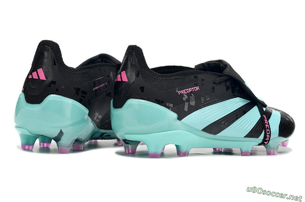 Men's Adidas Predator Elite Foldover Tongue FG Football Boots - Black/Jade/Purple 6