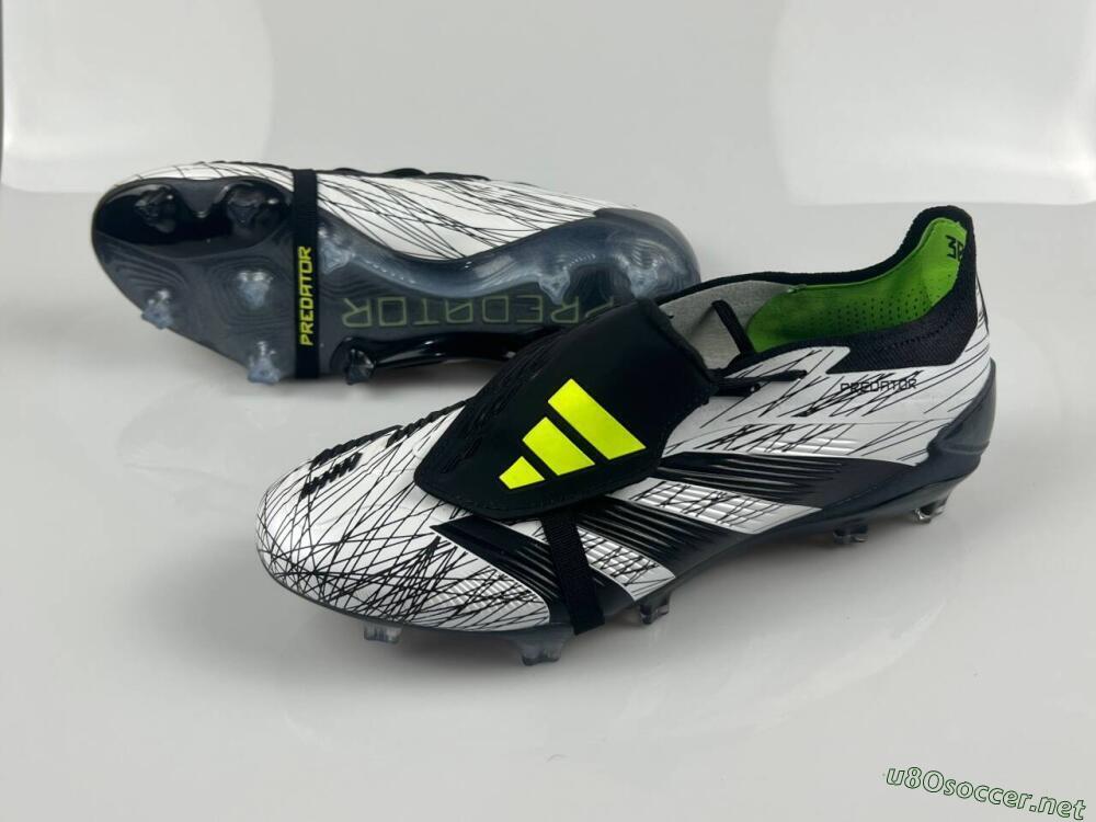 Men's Adidas Predator Elite Foldover Tongue FG Football Boots - White/Black/Yellow