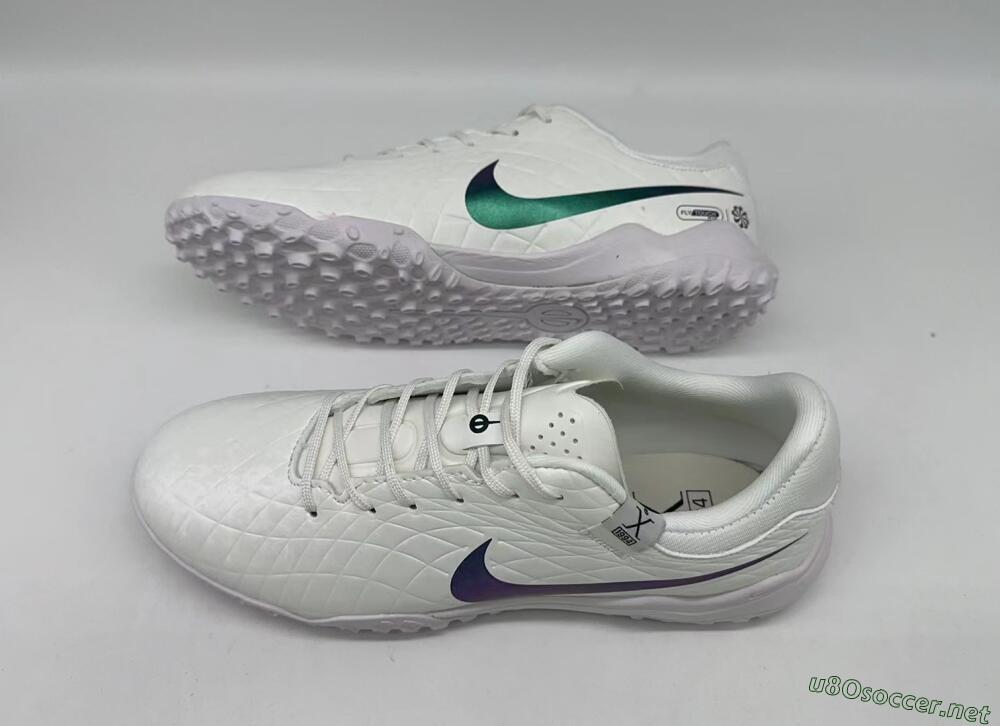 Men's Nike Tiempo Legend 10 Academy TF Football Shoes - White/Green