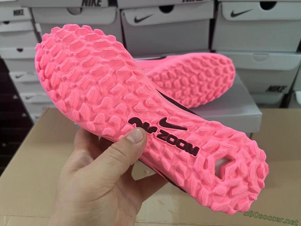 Men's Nike Air Zoom Mercurial Vapor 15 Pro TF Football Shoes - Pink/Black