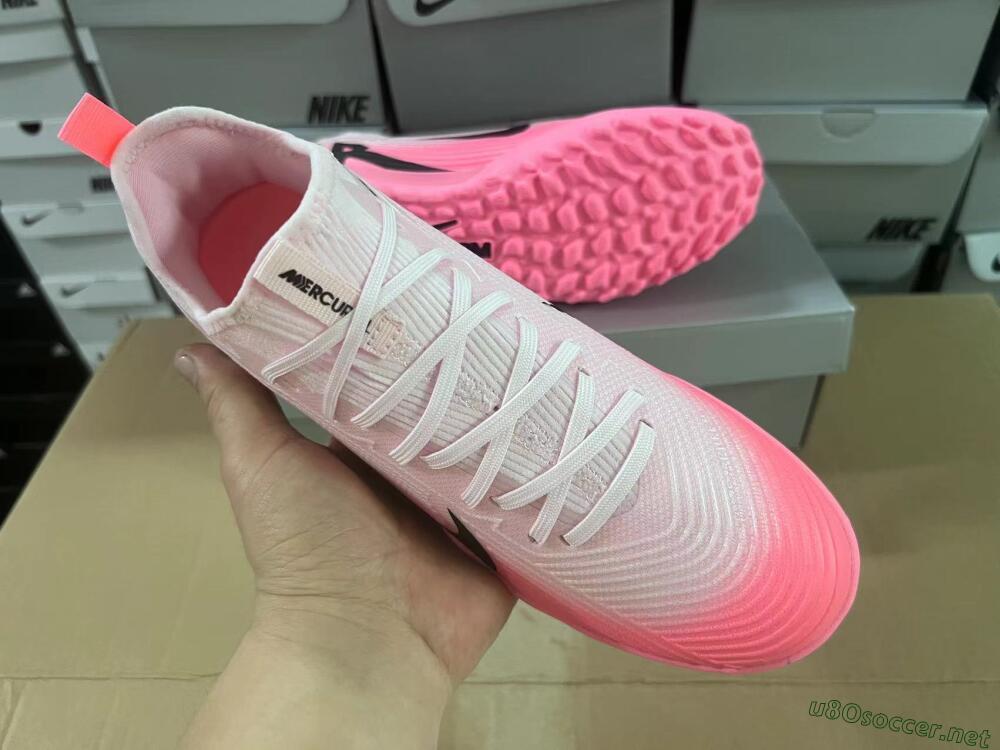 Men's Nike Air Zoom Mercurial Vapor 15 Pro TF Football Shoes - Pink/Black
