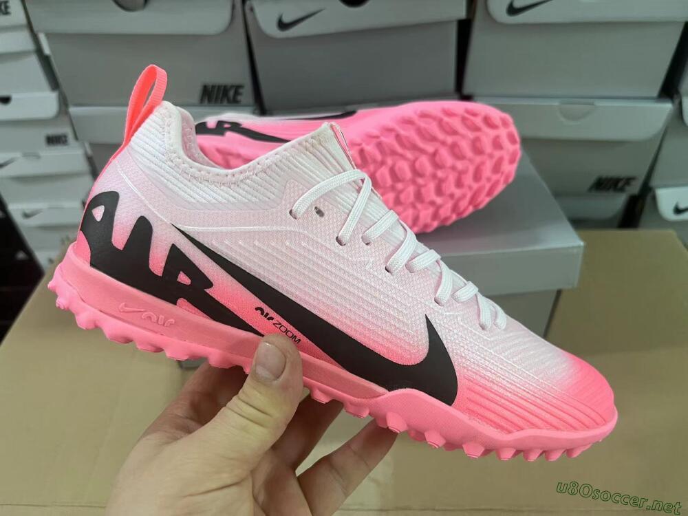 Men's Nike Air Zoom Mercurial Vapor 15 Pro TF Football Shoes - Pink/Black