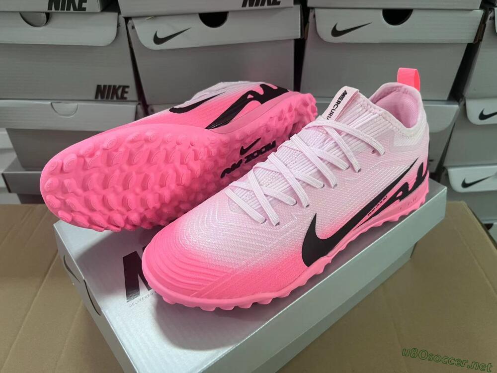 Men's Nike Air Zoom Mercurial Vapor 15 Pro TF Football Shoes - Pink/Black