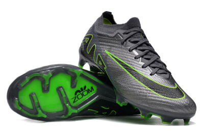 Unisex Nike Air Zoom Mercurial Vapor 15 Elite FG Football Boots - Silver/Grey/Green