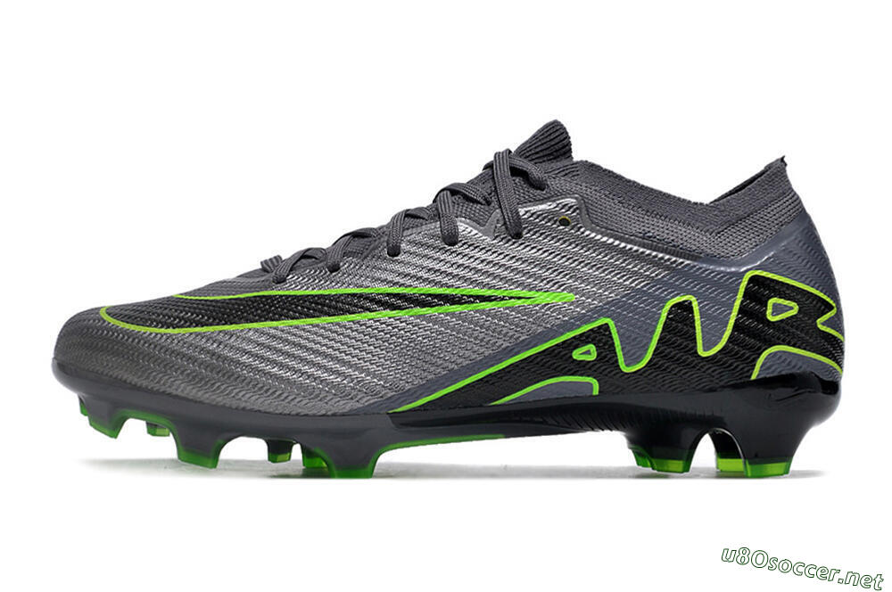Unisex Nike Air Zoom Mercurial Vapor 15 Elite FG Football Boots - Silver/Grey/Green 0