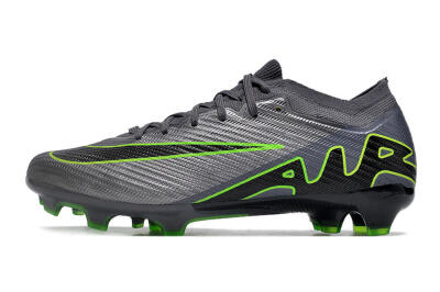 Unisex Nike Air Zoom Mercurial Vapor 15 Elite FG Football Boots - Silver/Grey/Green