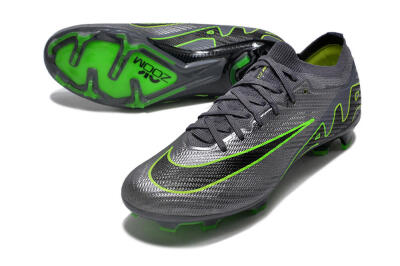Unisex Nike Air Zoom Mercurial Vapor 15 Elite FG Football Boots - Silver/Grey/Green