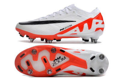 Men's Nike Air Zoom Mercurial Vapor 15 Elite SG Football Boots - White/Black/Red