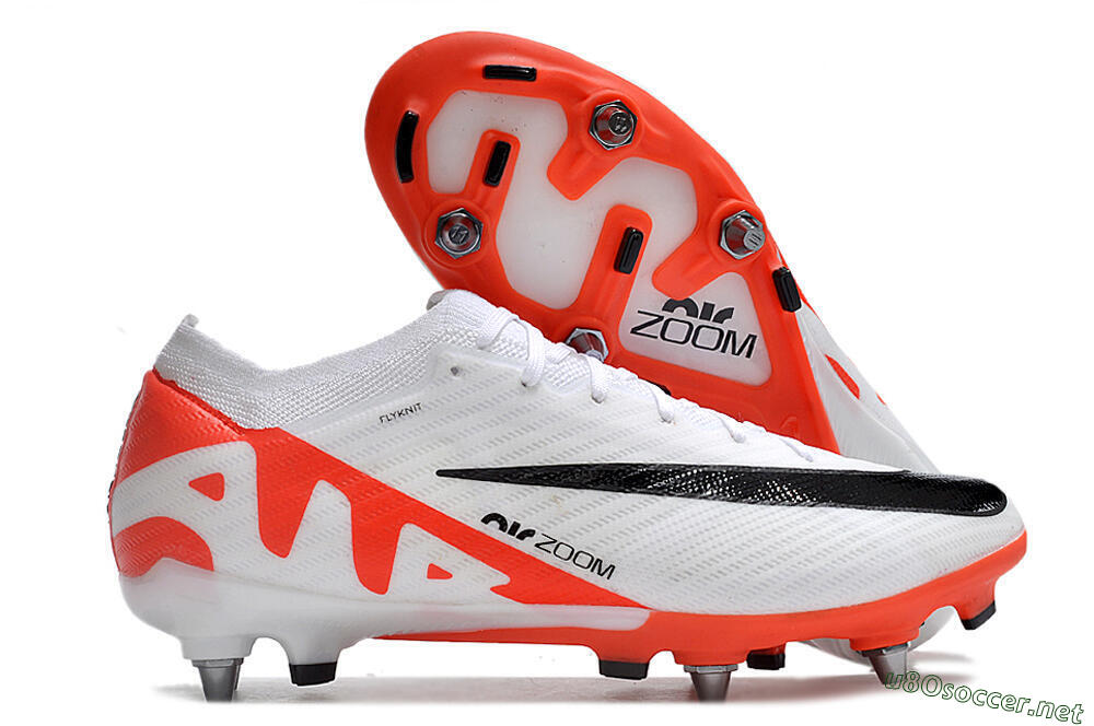 Men's Nike Air Zoom Mercurial Vapor 15 Elite SG Football Boots - White/Black/Red 2