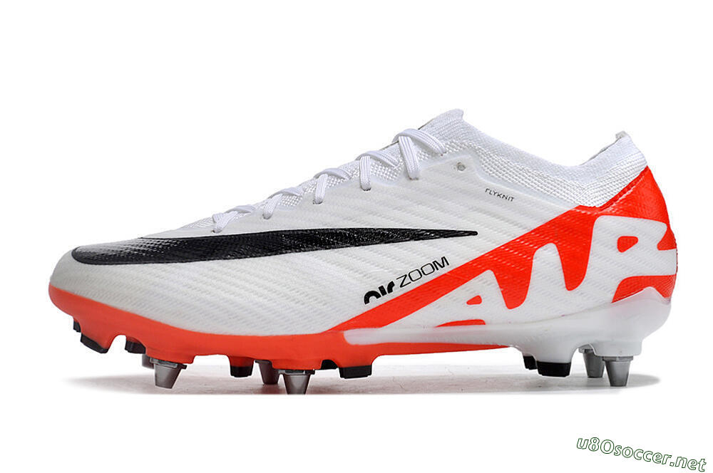 Men's Nike Air Zoom Mercurial Vapor 15 Elite SG Football Boots - White/Black/Red 0
