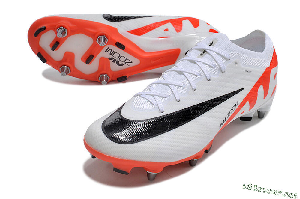 Men's Nike Air Zoom Mercurial Vapor 15 Elite SG Football Boots - White/Black/Red 3