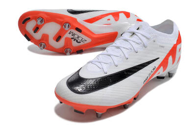 Men's Nike Air Zoom Mercurial Vapor 15 Elite SG Football Boots - White/Black/Red